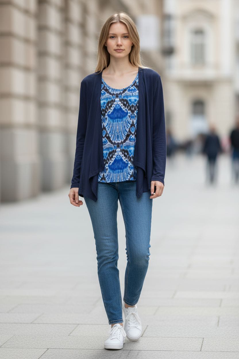 Full sleeves Designer Blue Top