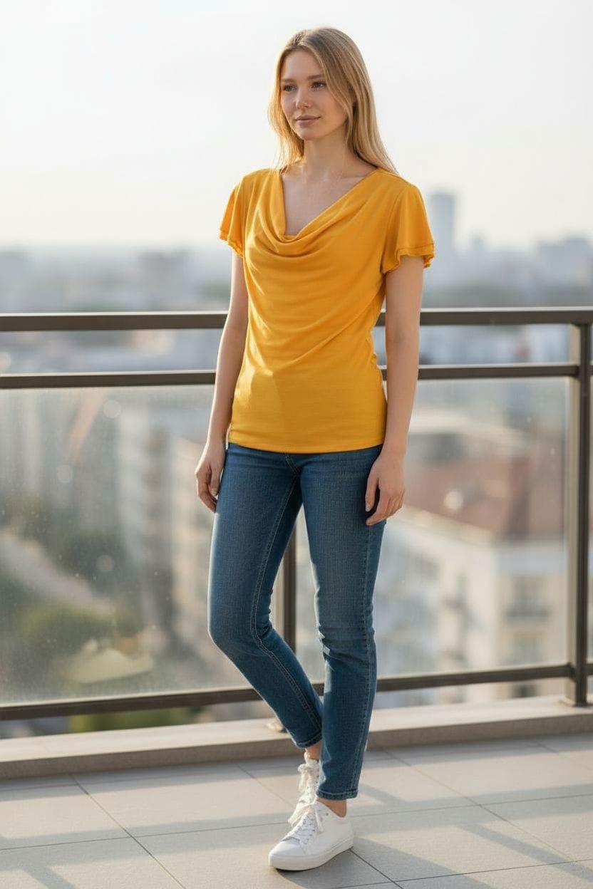 Designer Yellow Top