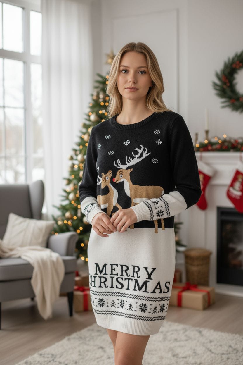 Stylish woollen Blue Dress