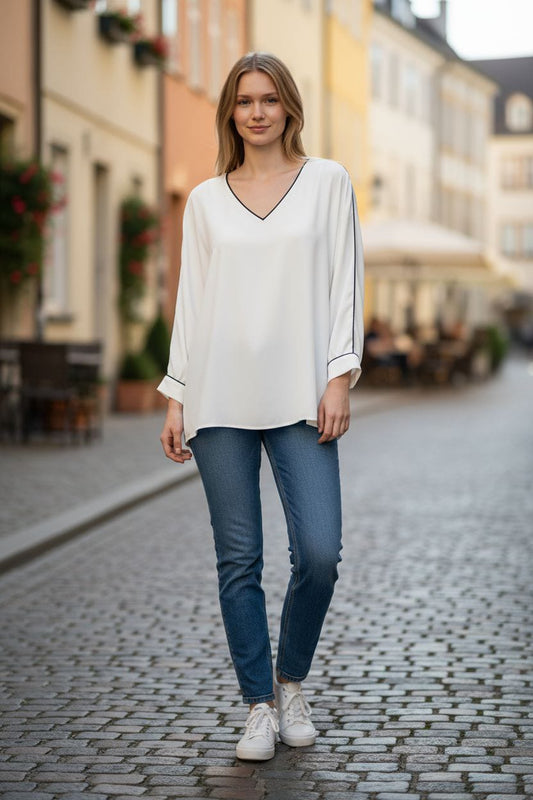Full Sleeves White Top