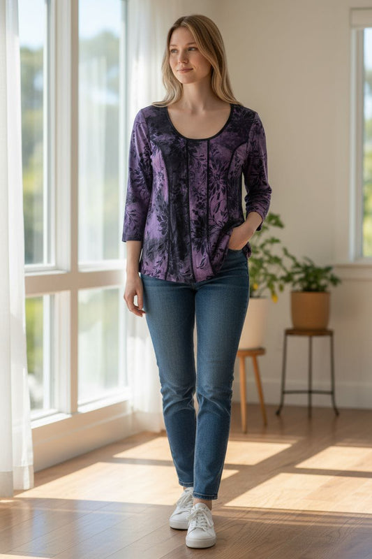 Designer purple top