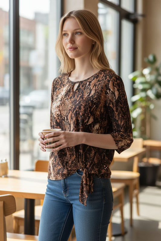 Tiger Print Top
