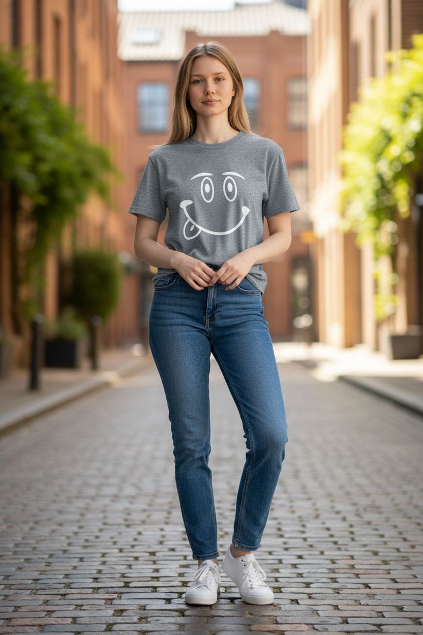 Smiley Dark Grey T-Shirt