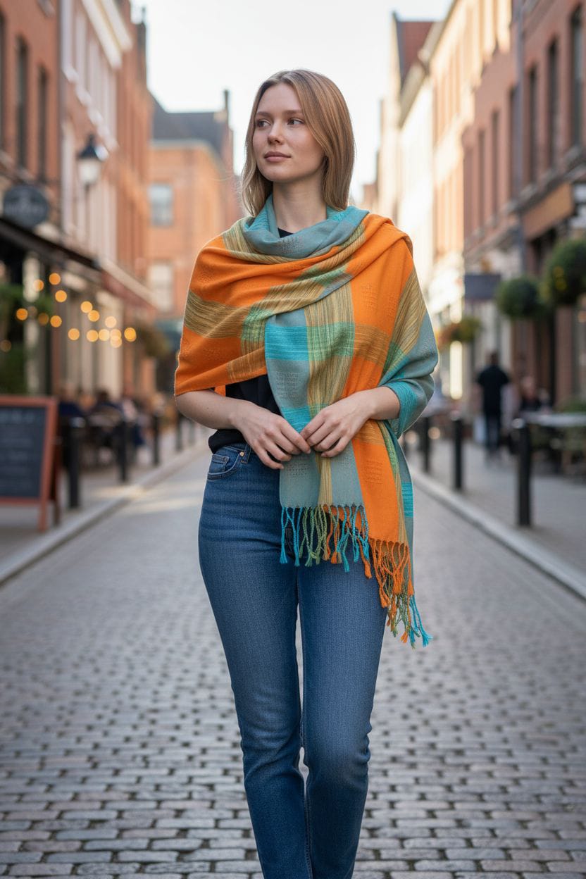 Orange Stylish Stole