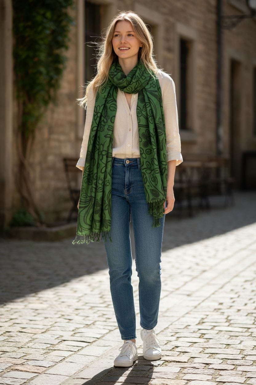 Green Stylish Stole