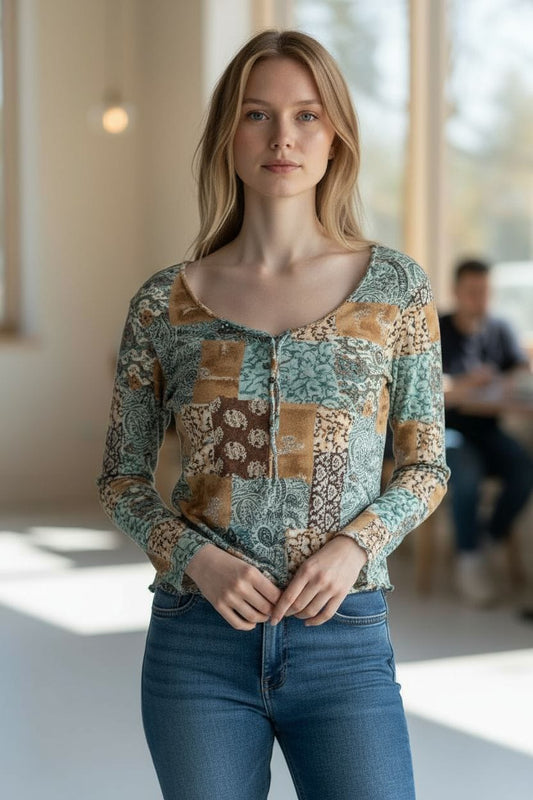 Round Neck Stylish Top