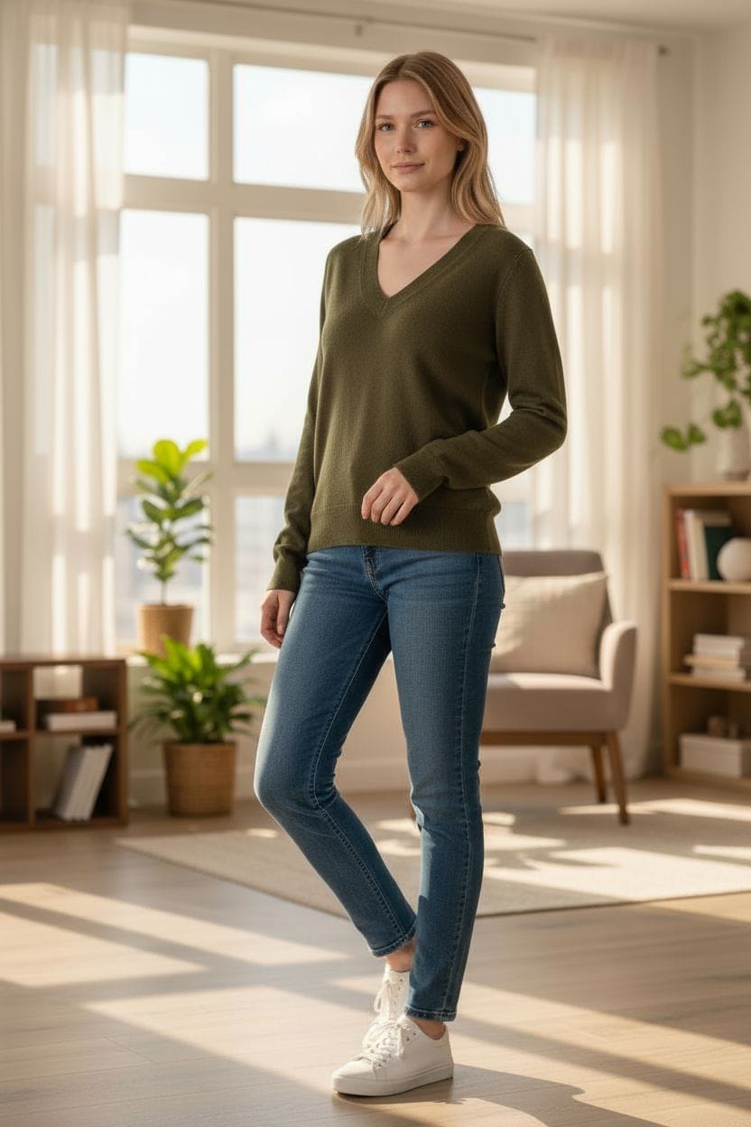 Woollen Designer Green Top