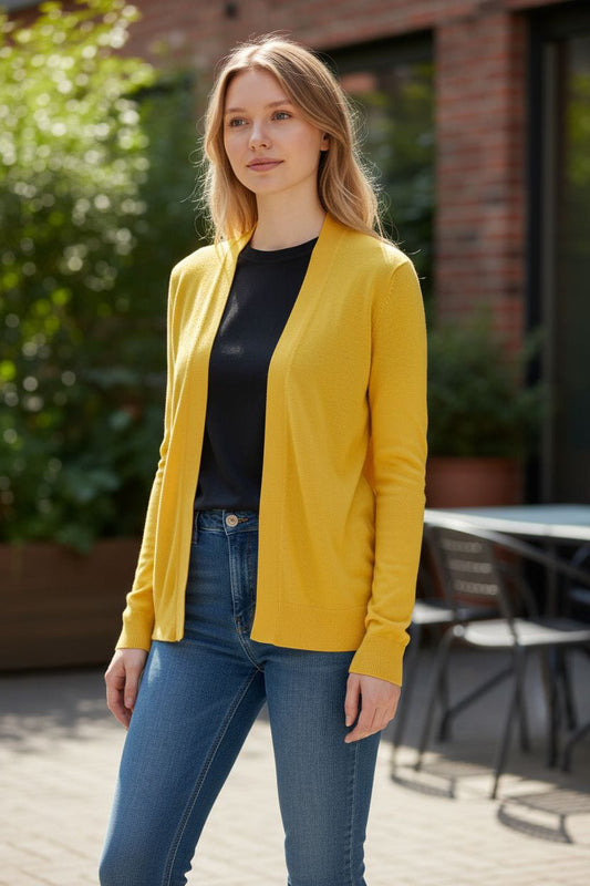 Woolen Yellow Stylish Shrug