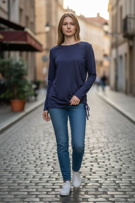 Full Sleeves Blue Top