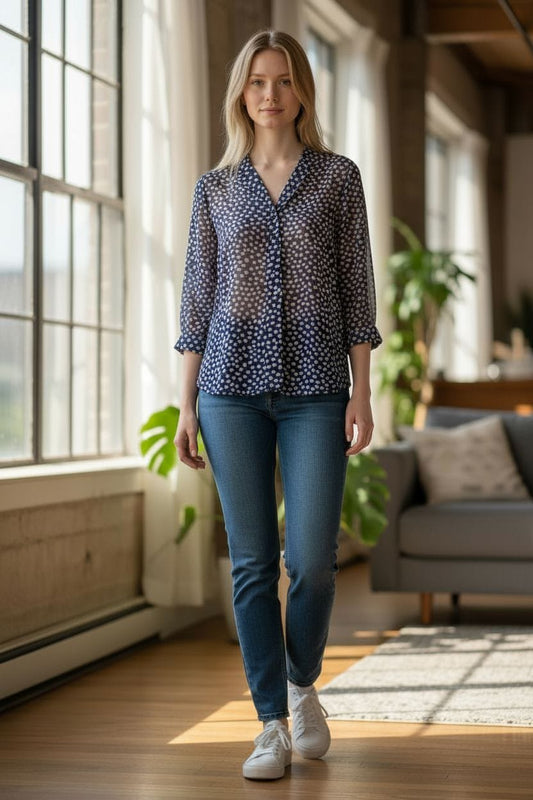 Transparent Blue Stylish Top