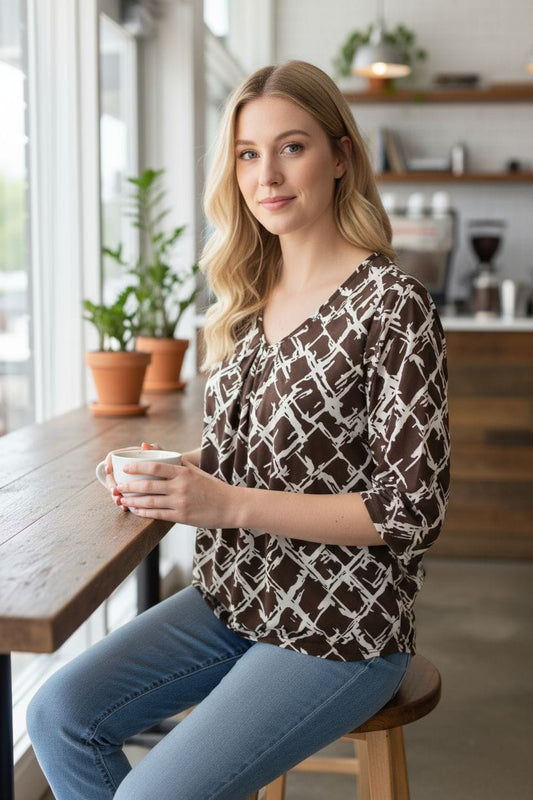 Brown Stylish Top